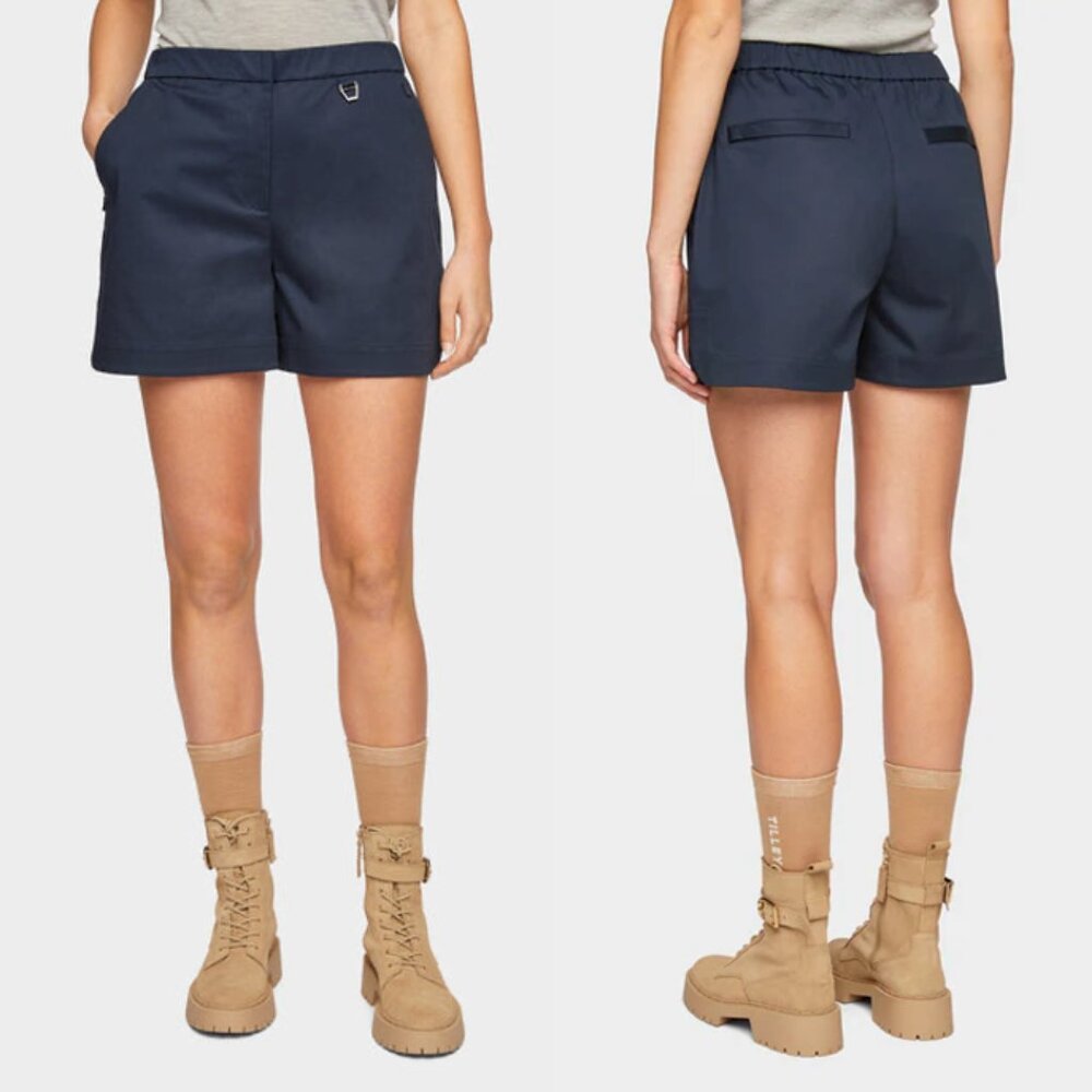 NWT TILLEY Utility Short Structured Stretch Organic Cotton in Navy Size L